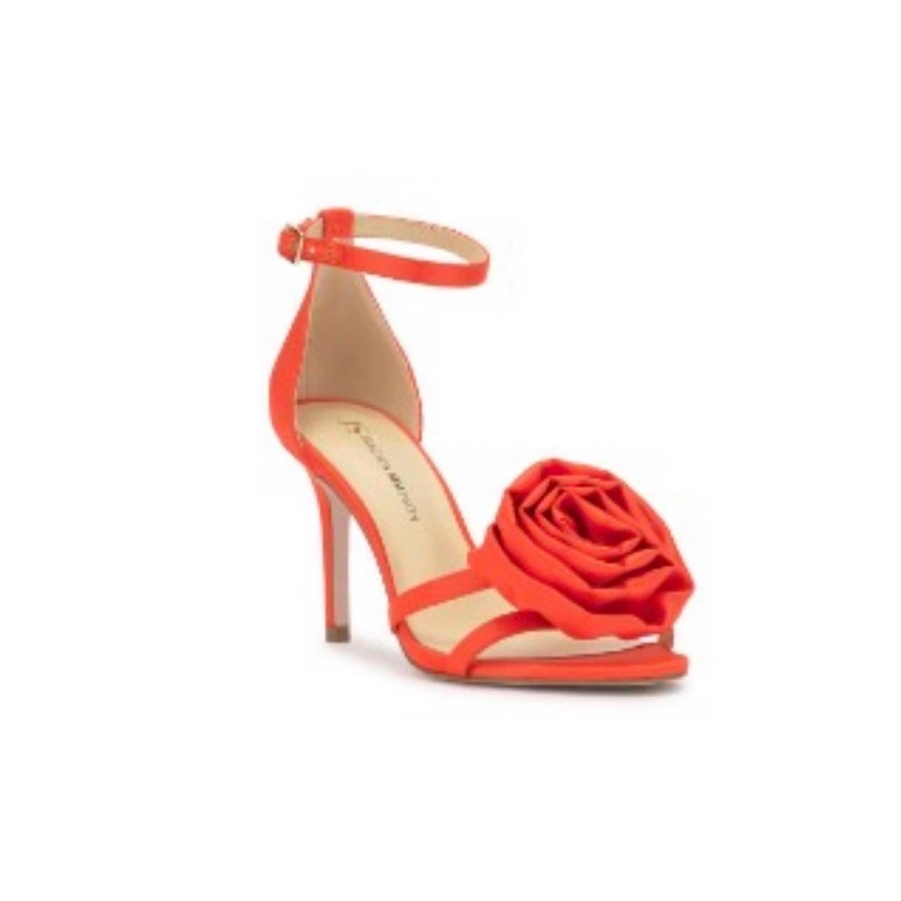 Jessica Simpson Vibrant Orange Floral Heels